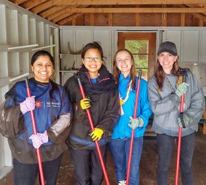 Volunteers at Camp Oochegeas