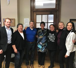 BMO's Dan Adams and Sean Murphy with the Thunder Woman Healing Lodge Board
